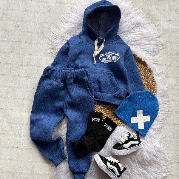 Producto - Conjunto vans color azul talles hasta 3 años