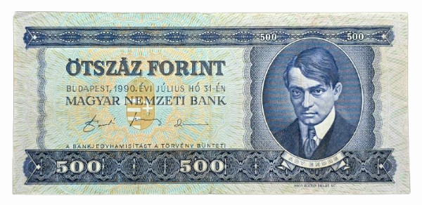 Producto - Hungria 500 Forint (1990) Poeta Endre Ady Pick.175 VF
