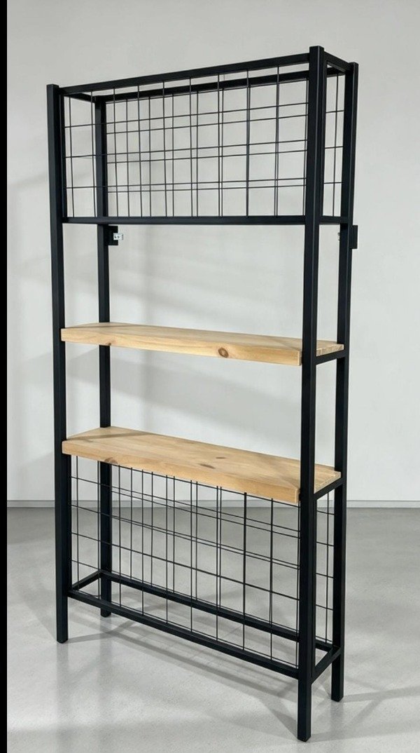 Producto - Bodega estanteria hierro/malla metalica y estantes 90x30x190 - 1