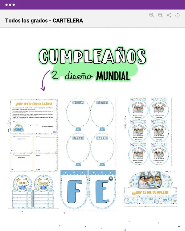 Producto - CARTELERA DE CUMPLES - DISEÑO MUNDIAL