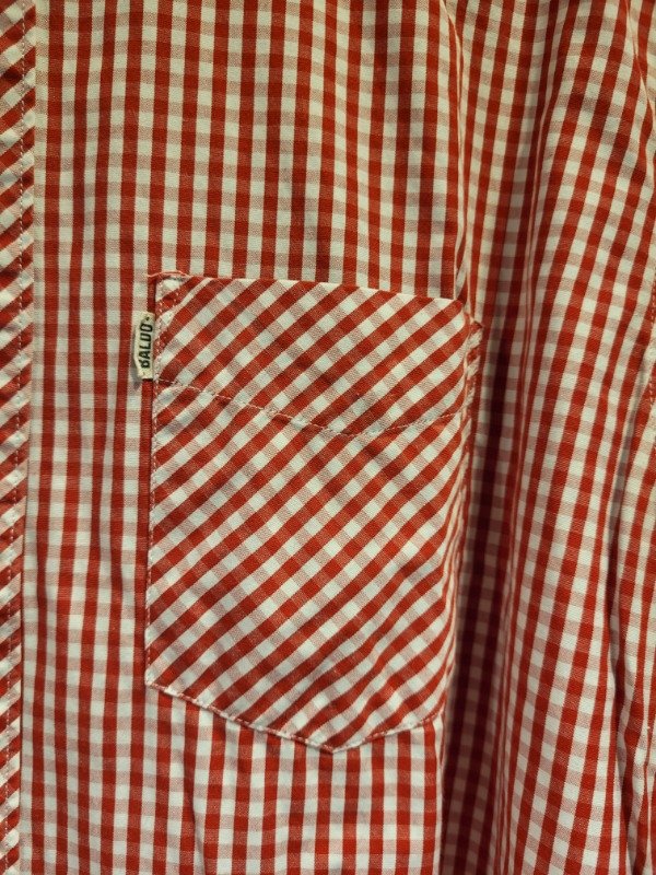 Producto - Camisa BALDO cuadrille colorado y blanco- Talle M- PRECIO: 32X - 1