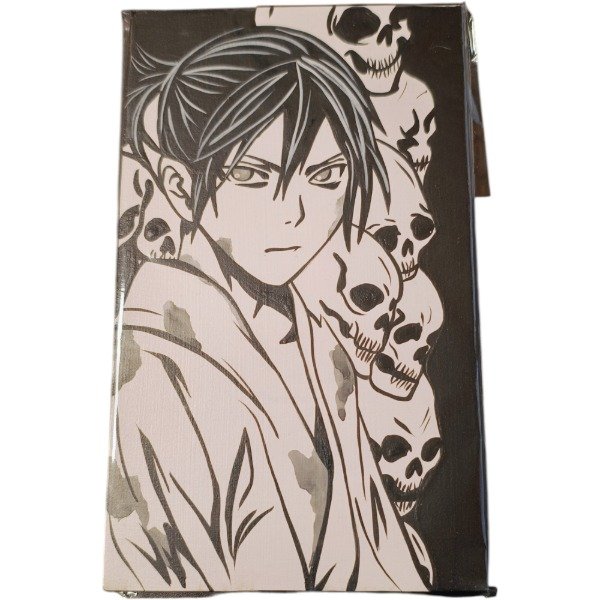 Producto - Cuadro Yato Noragami Blanco y Negro Kerito 21x12cm Otorii Store
