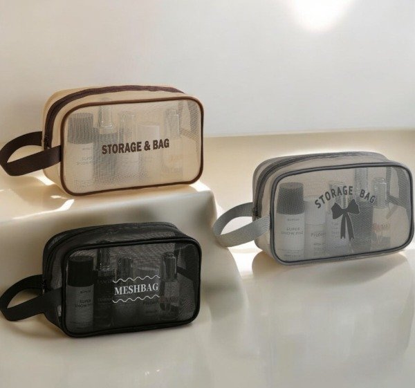 Producto - Necesser de viaje trasparente chico con asa