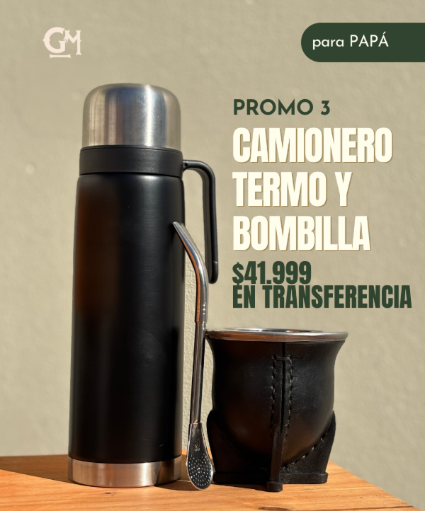 Producto - Mate Camionero + Termo + Bombilla.