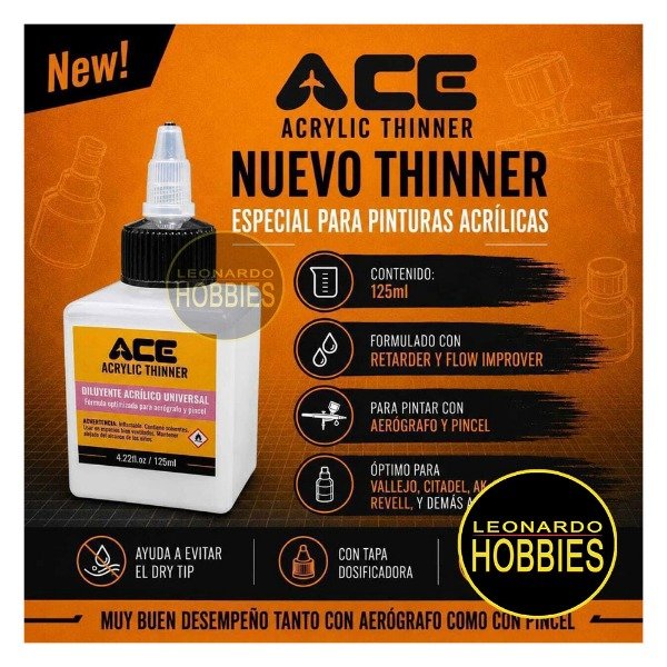 Producto - Thinner Diluyente ACE para Pinturas Acrílicas Universal - 125ml