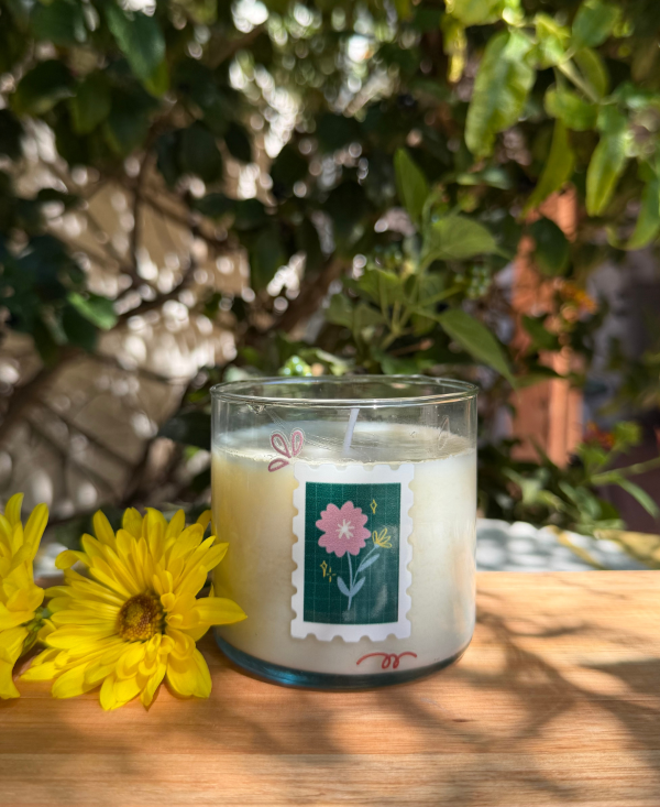 Producto - Vela Flower Stamp- verde