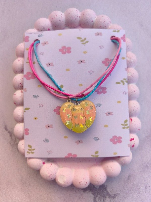 Producto - Collares Iman x3 corazón maripositas - 0