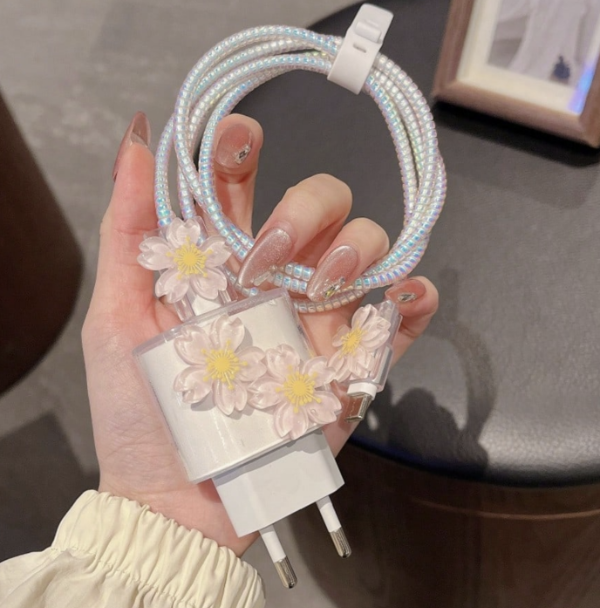 Producto - Protector de cargador flor sakura 5p