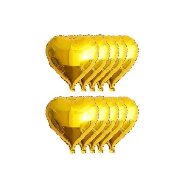 Producto - Globo mini corazón 5" color dorado x10un