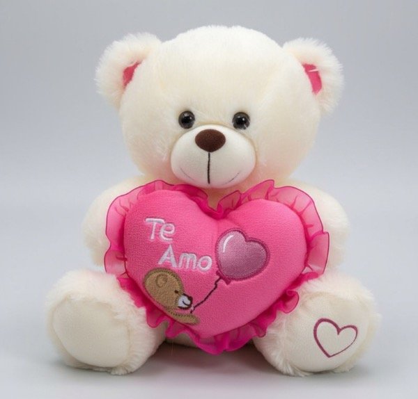 Producto - Oso De Peluche Beige 30m Super Suave Con Corazón