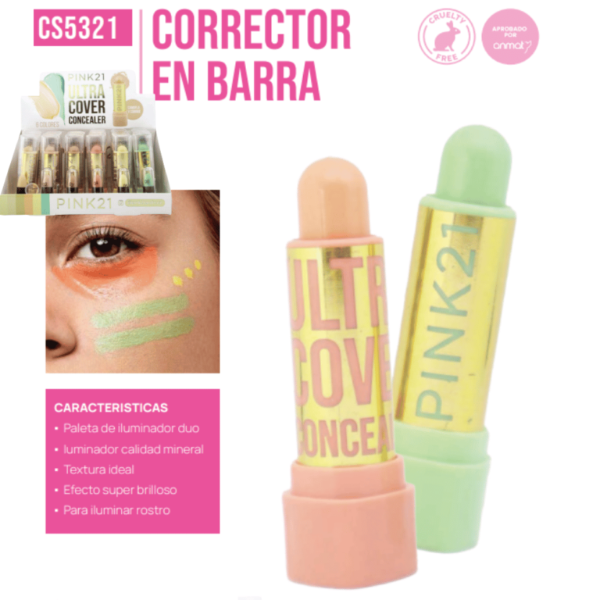 Producto - CORRECTOR EN BARRA - PINK 21