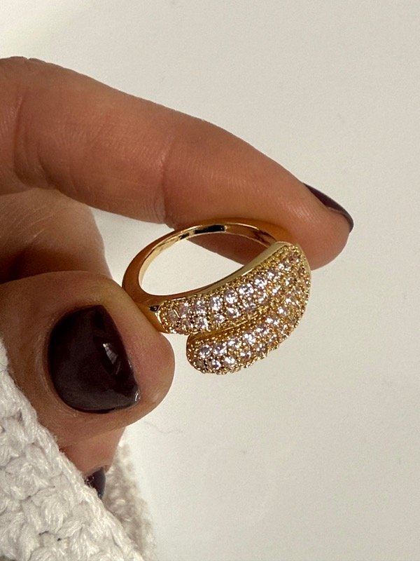 Producto - ND58 Anillo doble con micropave talle único
