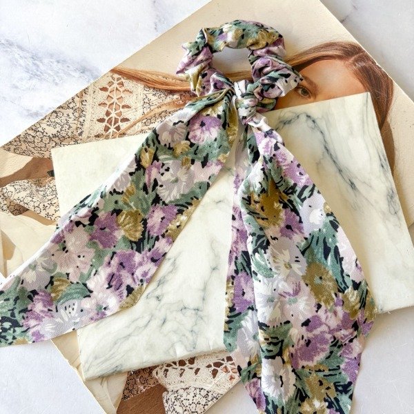 Producto - Scrunchie Lazo Flowers II