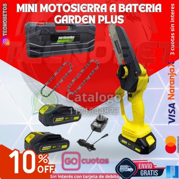 Producto - MINI MOTOSIERRA A BATERIA GARDEN PLUS 18V