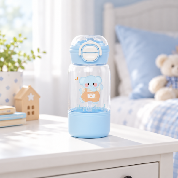 Producto - BOTELLA PLASTICA INFANTIL HAPPY TIME CON SORBETE Y PICO 600ML - 2