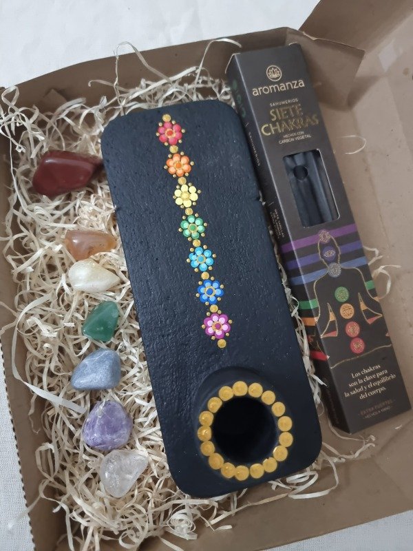 Producto - Cajita 7 Chakras Piedras Roladas