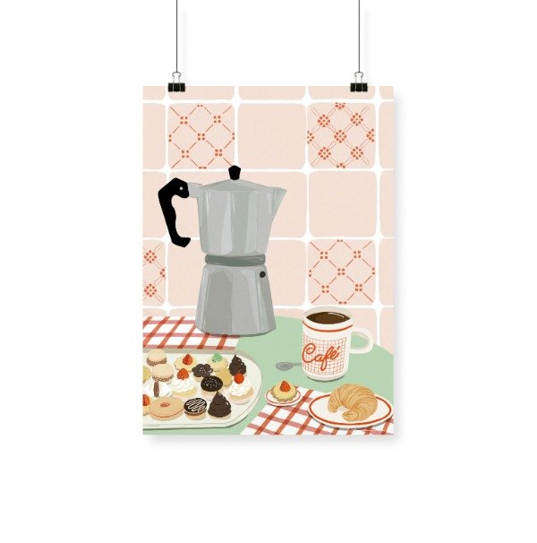 Producto - Lámina CAFÉ con MASITAS - Eugen Dibuja - 20x30cm