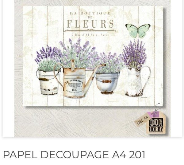 Producto - Papel decoupage A4 201