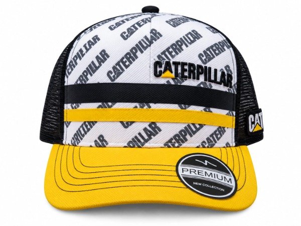 Producto - Gorra auto/moto "CATERPILLAR" trucker visera amarillo