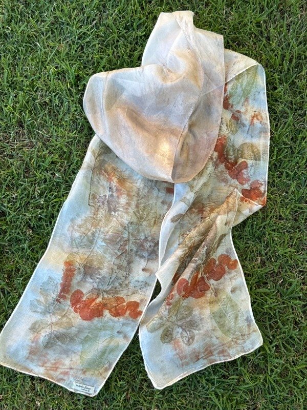 Producto - Chalina ECOPRINT Seda Natural TIERRA