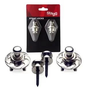 Producto - STAGG strap lock traba correas cromado