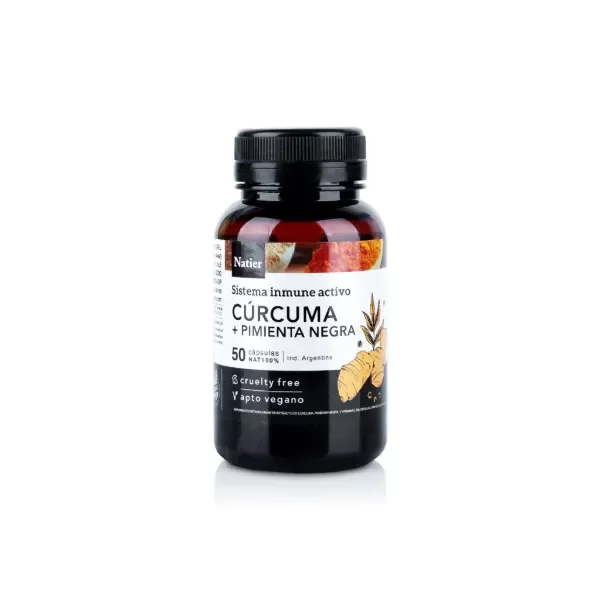 Producto - CURCUMA + PIMIENTA NEGRA 50 CAPS. - NATIER