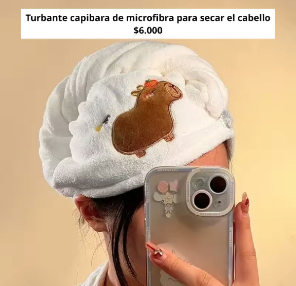 Producto - Turbante capibara blanco