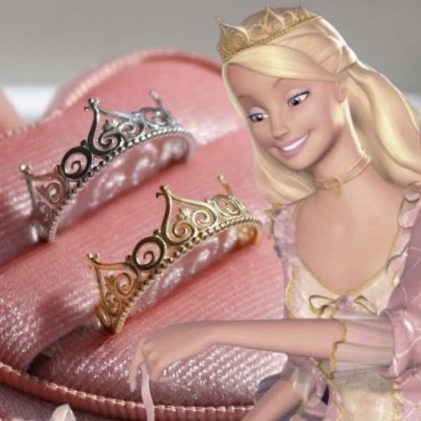 Producto - Anillo Barbie la princesa y la plebeya-Enchapado en oro 18k regulable