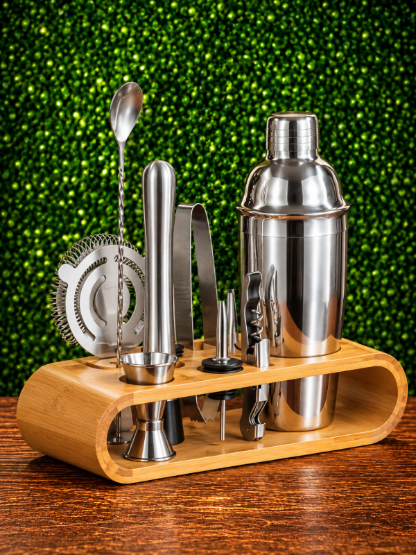 Producto - SET COCTELERA 9 PIEZAS ACERO