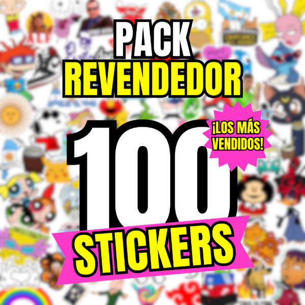 Producto - Pack Revendedor - 100 Stickers Surtidos