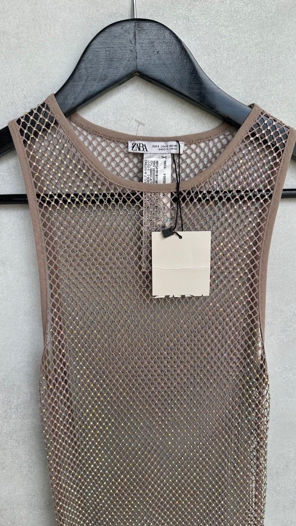 Producto - Vestido extra largo brillos Zara - 5