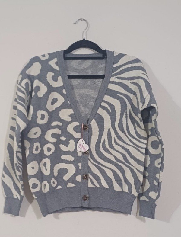 Producto - Saco bremer animal print gris - 1