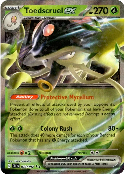 Producto - Toedscruel ex - 022/197 - Obsidian Flames - Holo