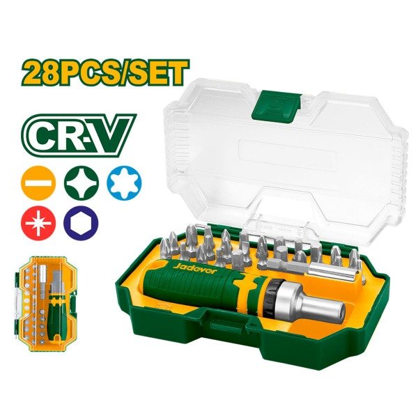 Producto - KIT PUNTAS DESTORNILLADOR 28 PIEZAS JADEVER