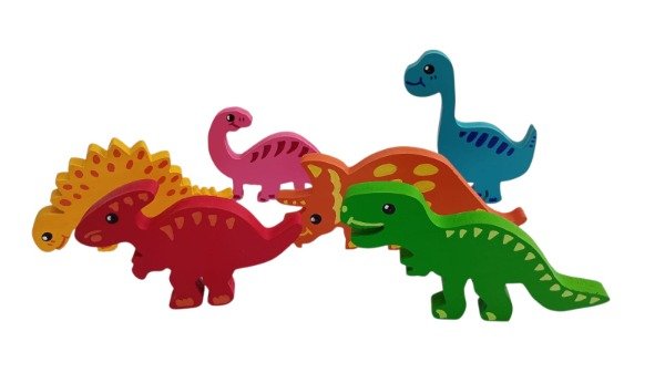 Producto - Set de dinosaurios de madera artesanal