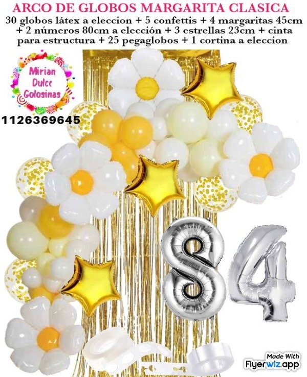 Producto - Arco de globo margarita clasica