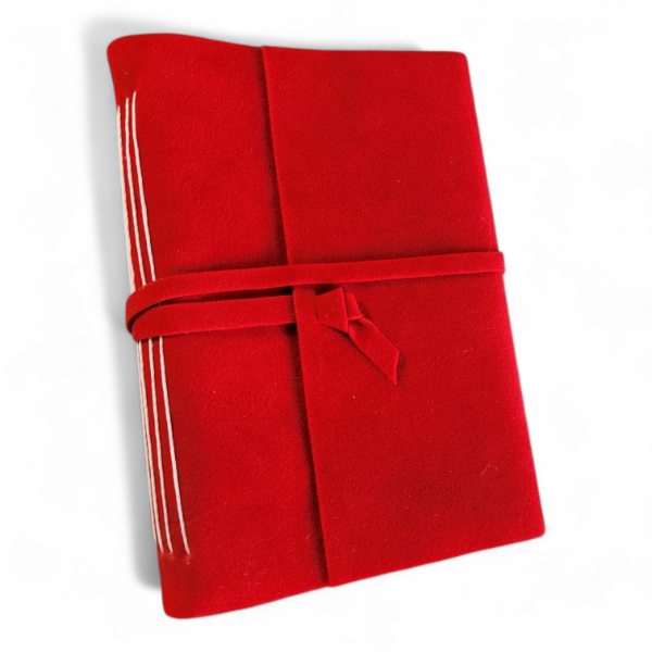Producto - Bitácora A5 (15x21) de Gamuza Ecocuero Rojo