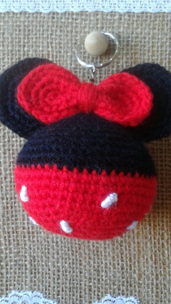 Producto - Minnie Bolita Roja, Llaveros con Historia