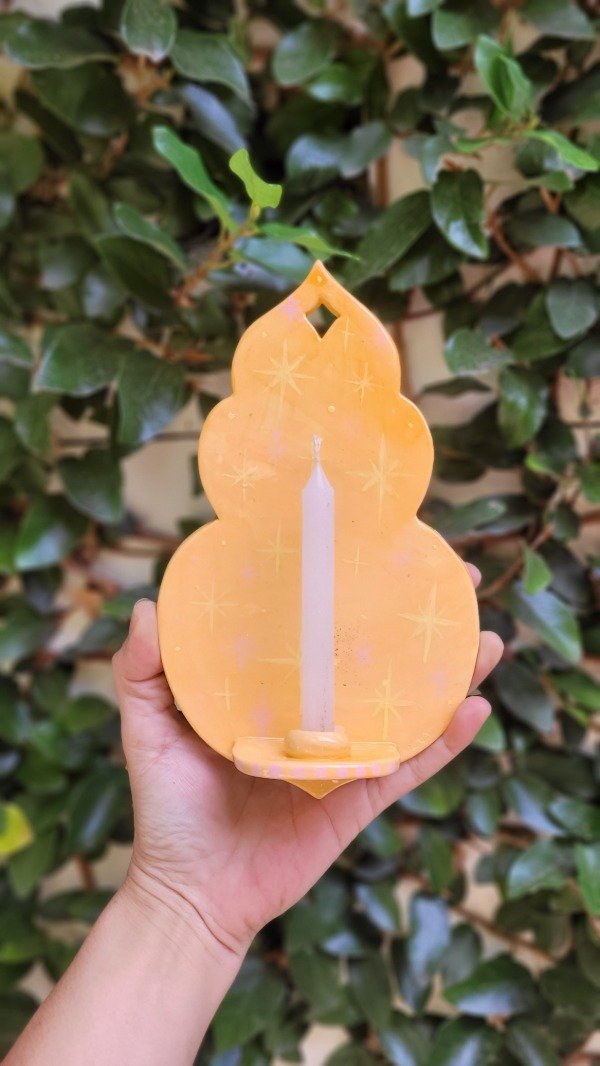 Producto - Candelero linea Jaipur. NARANJA