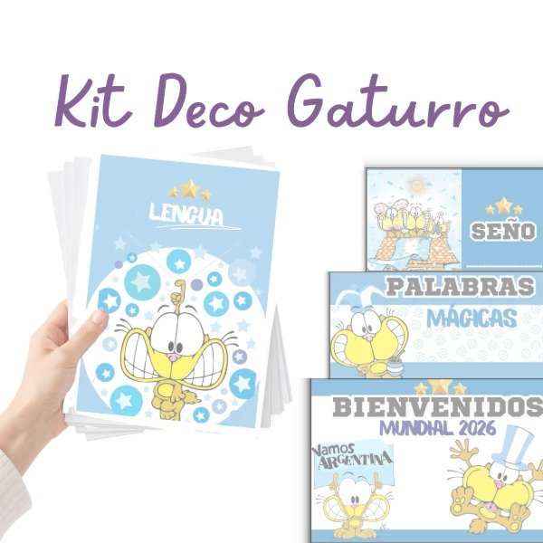 Producto - Kit áulico motivo mundial con Gaturro
