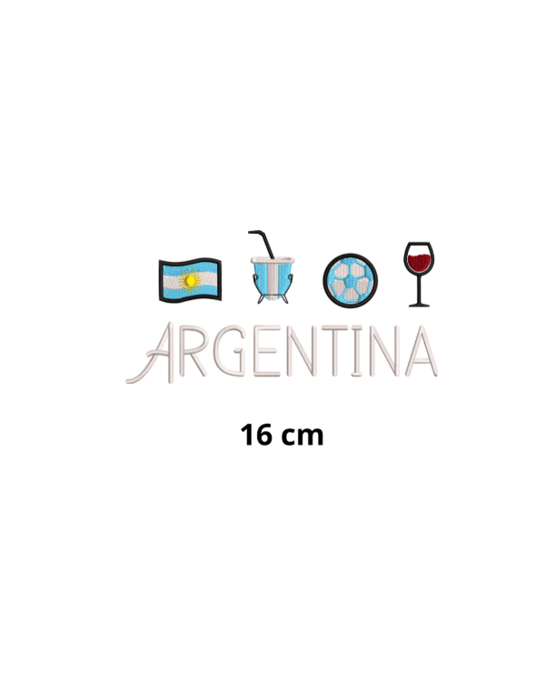 Producto - Argentina mate fútbol palabra 16 cm