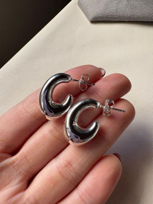 Producto - Aros pasante Mery - Acero blanco