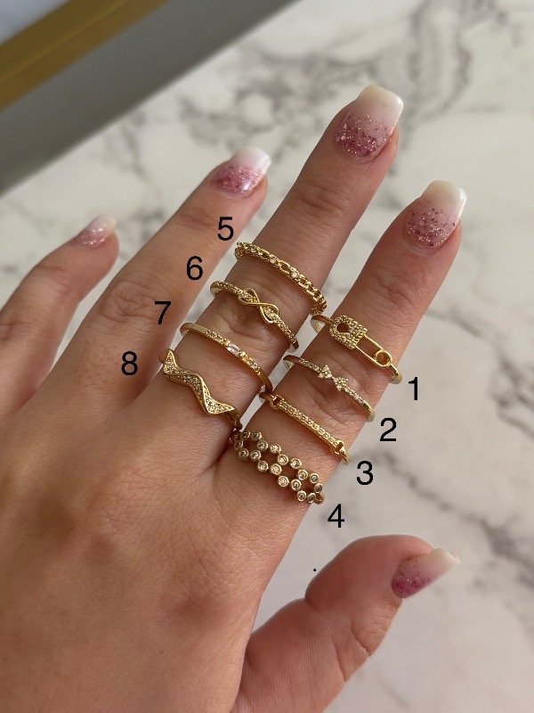 Producto - ANILLOS TALLE 19 ACERO DORADO