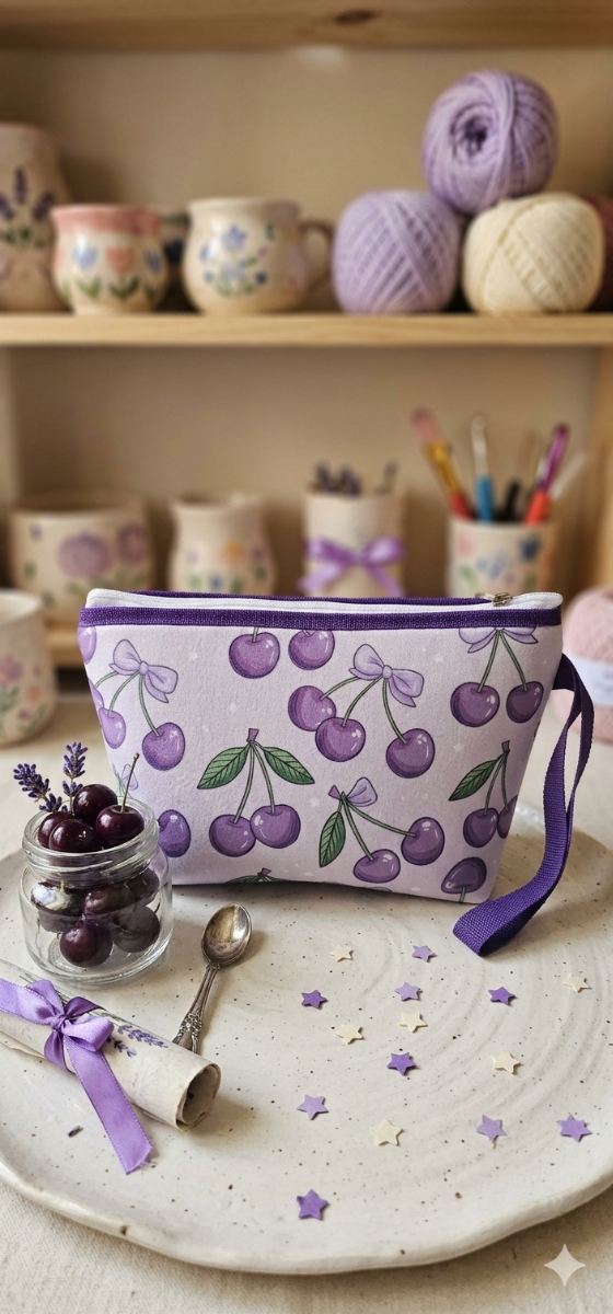 Producto - N31 - CEREZAS LILAS MONEDERO NEOPRENE - 0