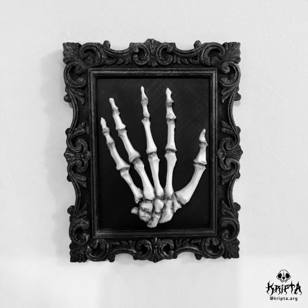 Producto - Marco gótico 3D - Mano Esquelética - 0