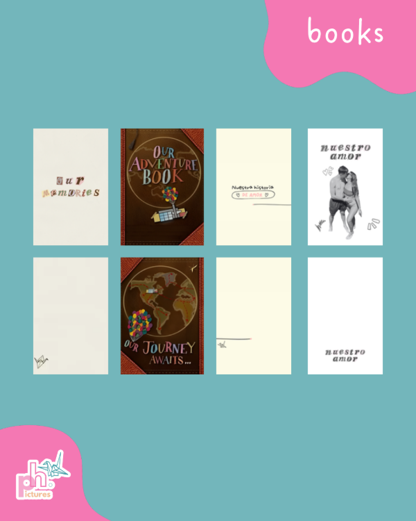 Producto - promo mini book diseño a elección + 20 fotos + 15 stickers - 10
