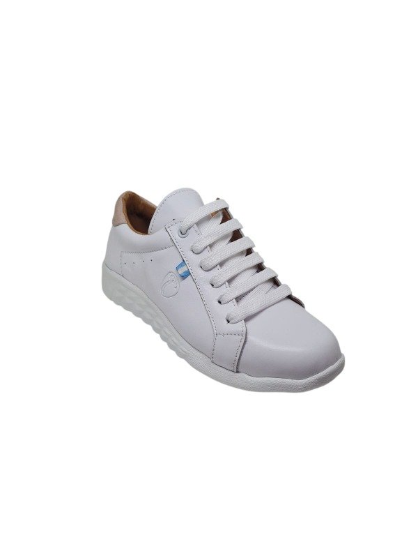 Producto - Zapatilla de golf - Dama - Blanco y Rosa