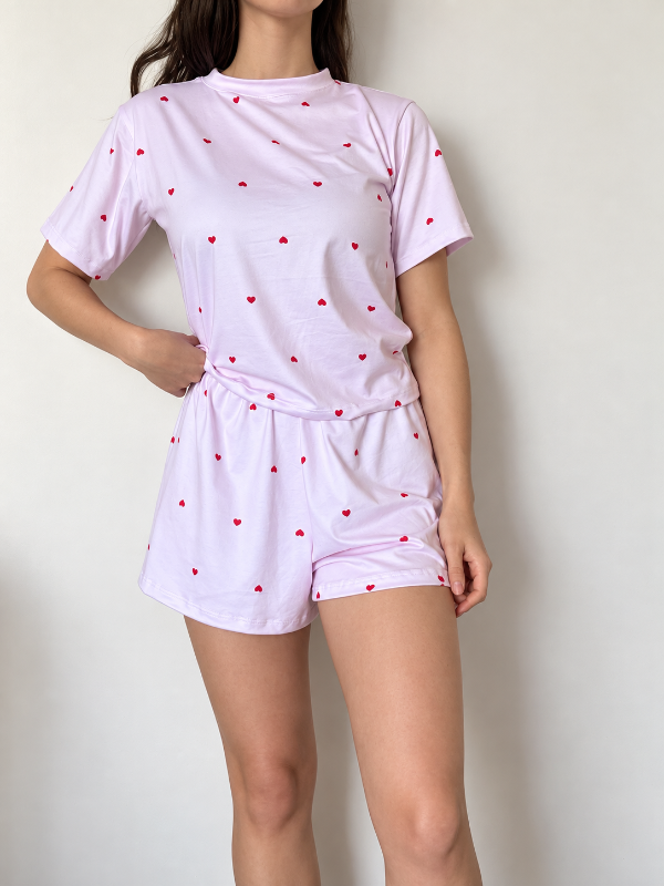 Producto - Conjunto corazones rosa [MANGA CORTA] modal soft - 0