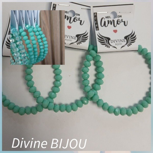 Producto - Pulsera Verde cristal acero
