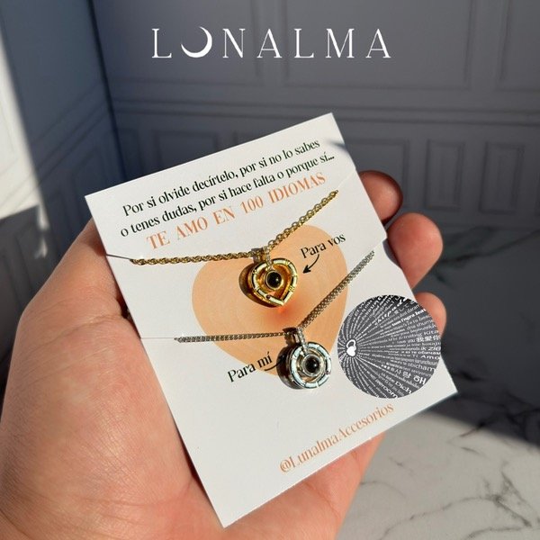 Producto - Collares: Te amo en 100 idiomas para compartir